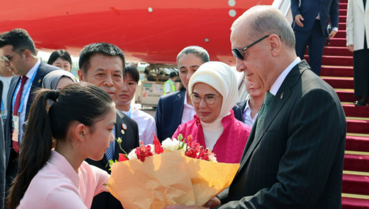 Cumhurbaşkanı Erdoğan, Çin'e geldi