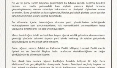 Son dakika! Beykoz Belediye Başkan Vekili  CHP'den istifa etti!