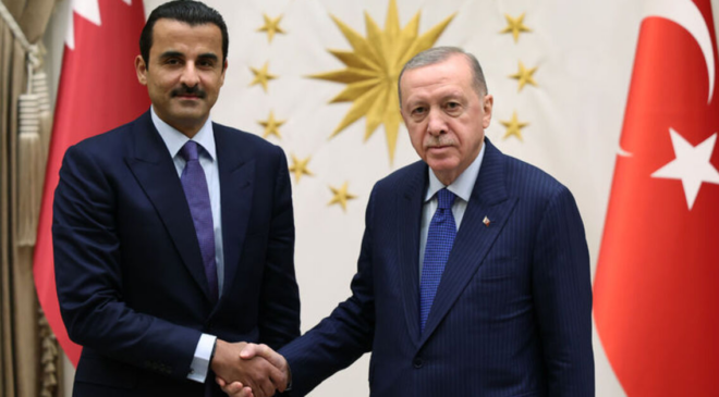 Katar Emiri Al Sani ile görüştü