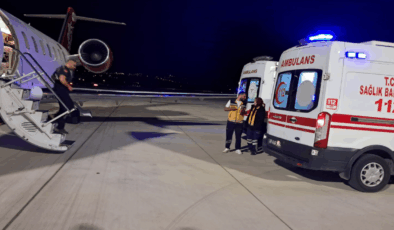 Tokat'ta ambulans uçak 4,5 aylık bebek için havalandı