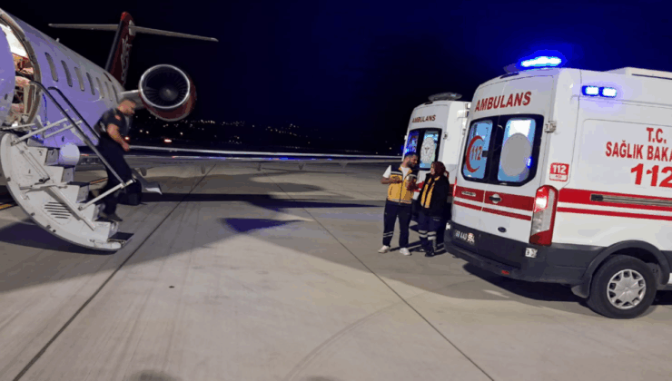 Tokat'ta ambulans uçak 4,5 aylık bebek için havalandı