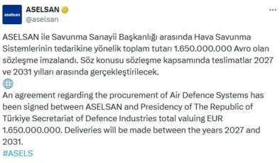 ASELSAN imzaları attı! Milyarlarca Euro'luk hava savunma siparişi verildi