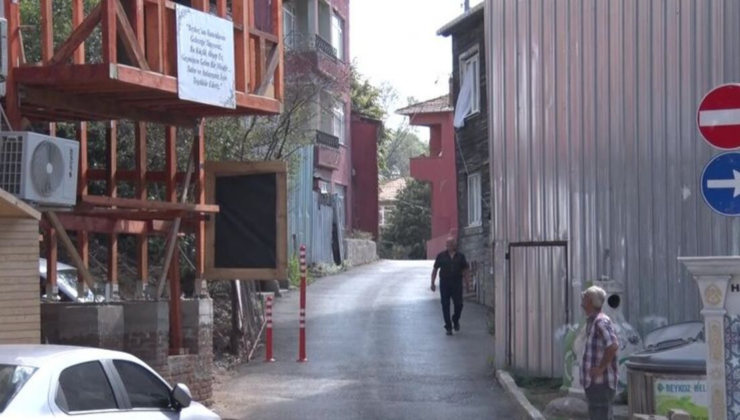 Beykoz'da tarihi yapı inşaatında "yol" tepkisi