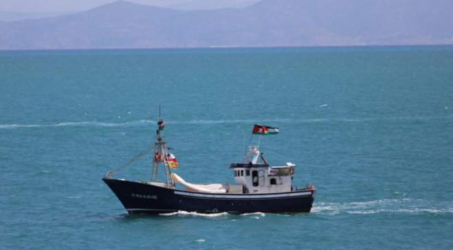 Küresel Kararlılık Filosuna İspanyadan katılan tekneler Tunus'un Binzert Limanı'na doğru yola çıktı