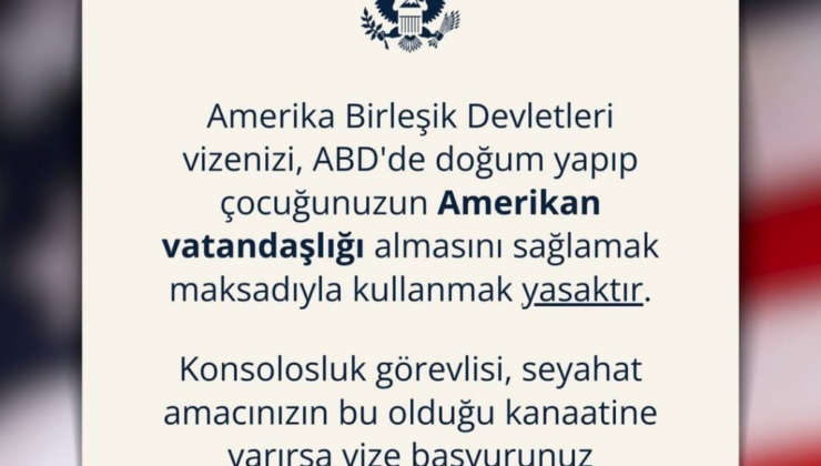 ABD'den Türklere bir eşi benzeri görülmemiş uyarı: 'Bunun için gelirseniz, vizenizi iptal ederiz'
