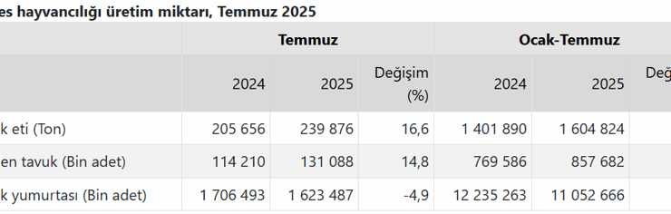 TÜİK açıkladı: Yumurta üretimi yıllık bazda yüzde 4,9 azaldı