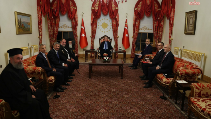 Cumhurbaşkanı Erdoğan, Kudüs Patriği Teofilos ile Gazze gündemli görüşme gerçekleştirdi
