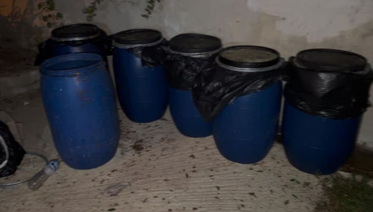 Samandağ'da sahte içki ele geçirildi