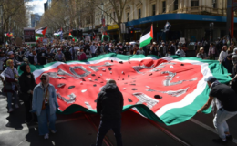 Avustralyalılar, katil İsrail'in Gazze'ye saldırılarını 100 haftadır protesto ediyor