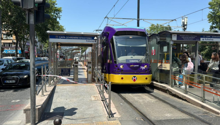 T1 KabataşBağcılar Tramvay Hattında bakım çalışması