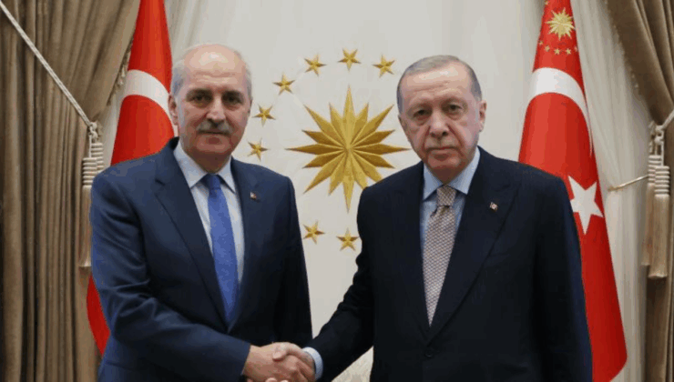 Cumhurbaşkanı Erdoğan, TBMM Başkanı Kurtulmuş'u kabul etti