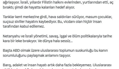 Ekrem İmamoğlu'dan ABD ve İsrail'e Gazze tepkisi
