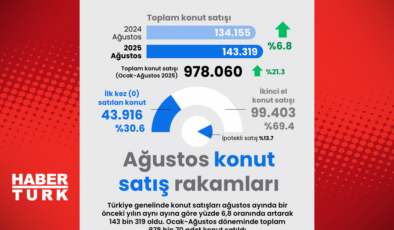Ağustos konut satış rakamları