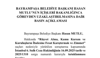 Bayrampaşa Belediye Başkanı görevden uzaklaştırıldı!