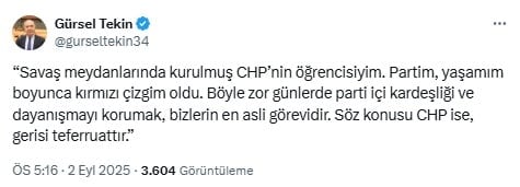 CHP'ye kayyum atanan Gürsel Tekin konuştu: "Bu görevi reddetmeyeceğim"