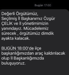Kayyum kararının ardından CHP'lilere gönderilen mesaj