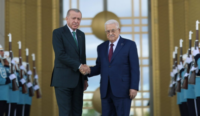 Cumhurbaşkanı Erdoğan Mahmud Abbas ile görüştü