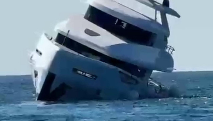 40 milyonluk yat, denize indirildikten 15 dakika sonra battı