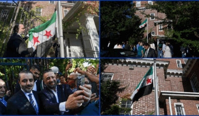 Suriye bayrağı, Washington’da göndere çekildi