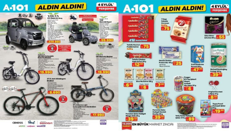 A101'e Elektrikli Moped geliyor!  A101 market 04 Eylül 2025 Perşembe aktüel ürünler kataloğu!