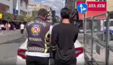 Makas atıp sürücülere hakaret etti: Trafik magandası polisten kaçamadı