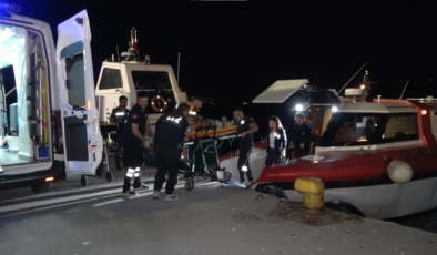 Tekne kazasında yaralanan kişi deniz ambulansı ile kurtarıldı