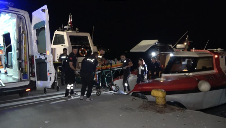 Tekne kazasında yaralanan kişi deniz ambulansı ile kurtarıldı