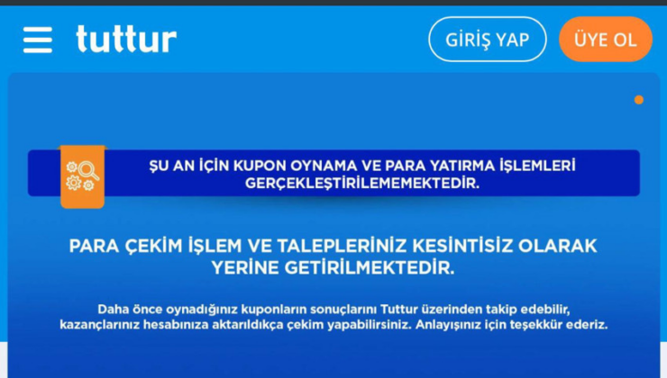 Fenerbahçe Kulübü Başkan Adayı Sadettin Saran'a ait "Tuttur" şirketi tüm faaliyetlerini durdurdu