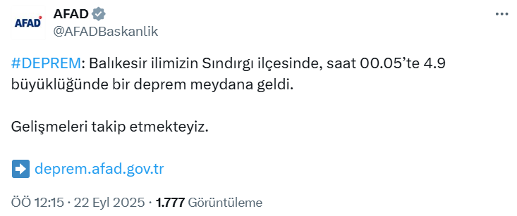 Son dakika… Balıkesir, İzmir ve İstanbul'u sallayan deprem