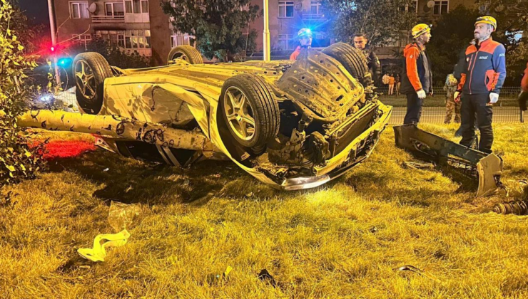 Erzurum'da takla atan otomobildeki 4 kişi yaralandı