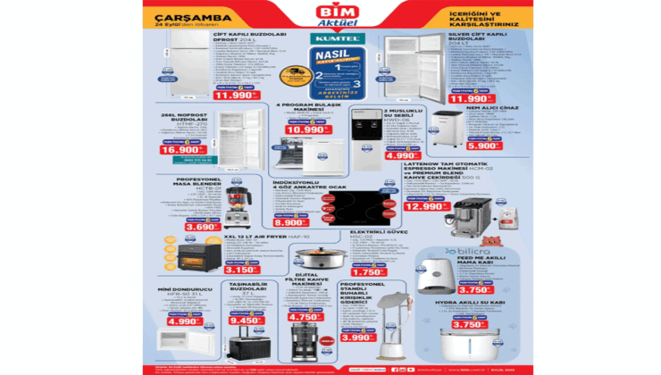 BİM markete Çarşamba günü Bulaşık Makinesi geliyor! BİM 24 Eylül Çarşamba aktüel ürünler kataloğu!