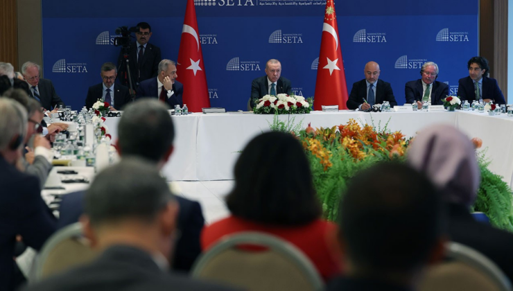 Cumhurbaşkanı Erdoğan, ABD'li düşünce kuruluşu temsilcileriyle görüştü