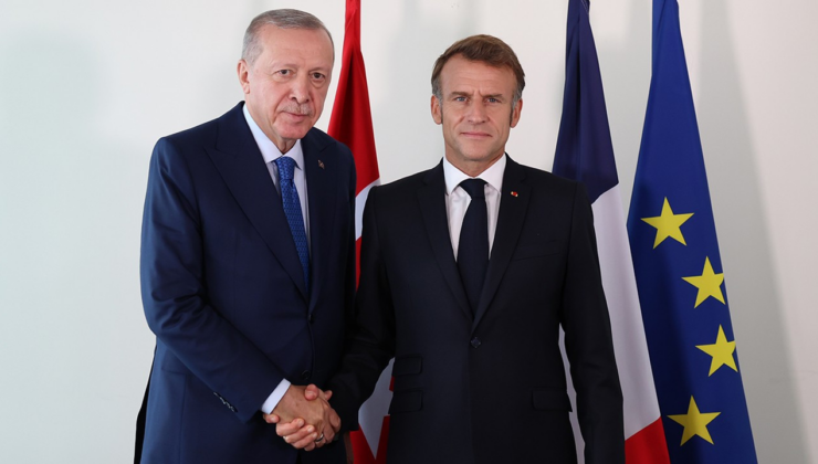 Cumhurbaşkanı Erdoğan Macron ile bir araya geldi